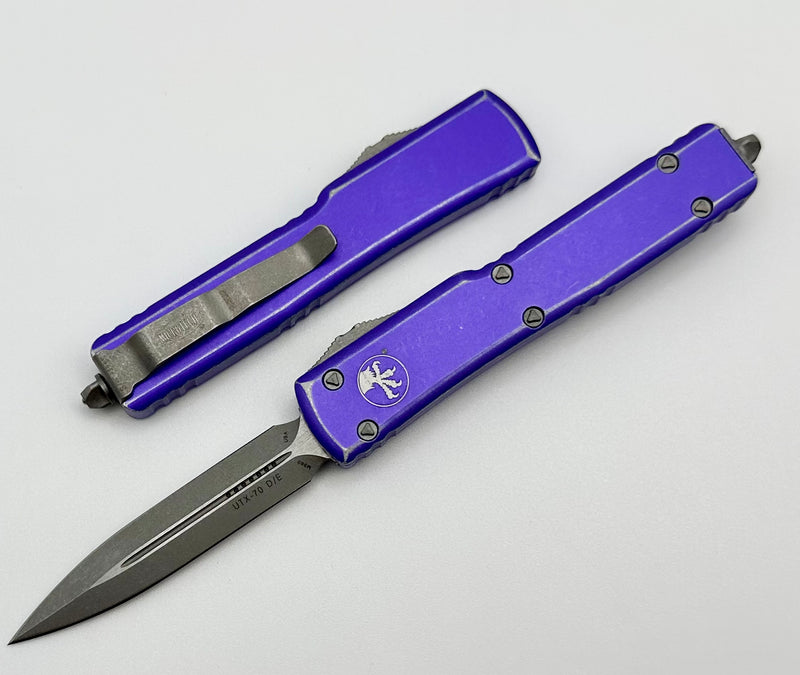 Microtech UTX-70 D/E & Distressed Purple 147-10DPU