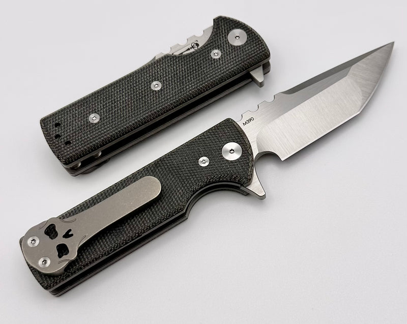 Chaves Knives T.A.K Ambidextrous Knife TAK Tanto Black Micarta
