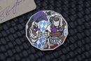Custom Knife Factory Clown Titanium Engraved Coin
