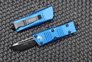 Microtech Troodon Mini Tanto Edge Black Standard & Blue 240-1BL