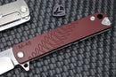 Medford M-48 Red Aluminum & Tumbled Ti Spring & S35VN