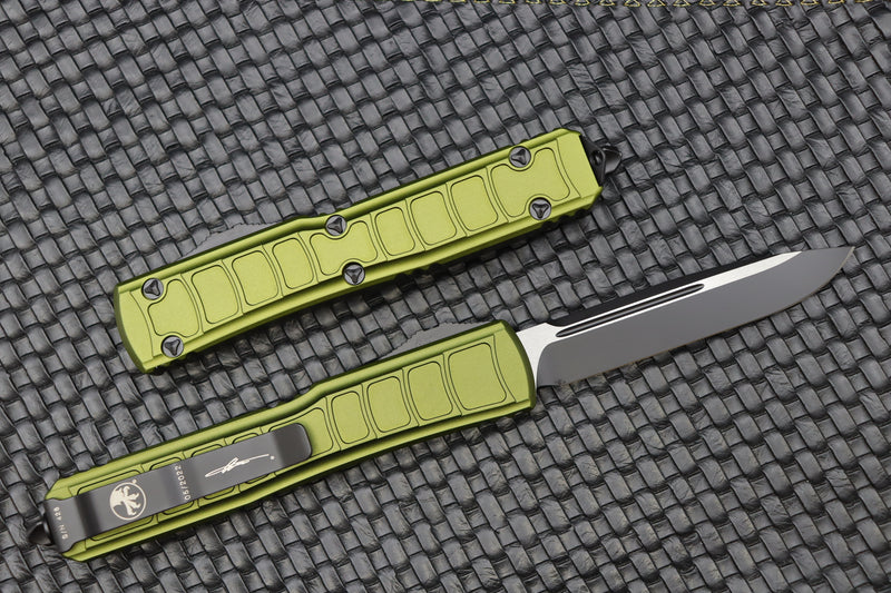 Microtech Ultratech 2 Step Side Single Edge & OD Green Signature Series 121II-1ODS