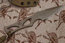 Spartan Blades FDE Enyo Waist Band/Neck Knife w/ Tan Kydex SB2DE
