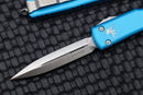 Microtech UTX-70 Double Edge Satin Standard & Turquoise 147-4TQ