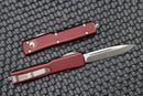 Microtech UTX-70 Single Edge Stonewash Standard & Merlot 148-10MR