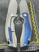Kansept Knives Mini Accipitier Timascus & Damasteel Front Flipper K2007A7