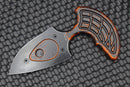 Heretic Knives Sleight Modular Push Dagger Battleworn Black Blade & Breakthrough Orange Handle H050-8A-BRKORG