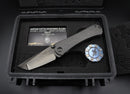 Marfione Custom Borka Blades SBTF DLC Carboquartz Handle & Star Grind Tanto DLC & HiTex Chip NYCKS
