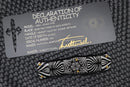 Microtech Hera Single Edge Two-Toned Black w/ Gold Accents 'SOURCE' Artwork 703-1TSOS
