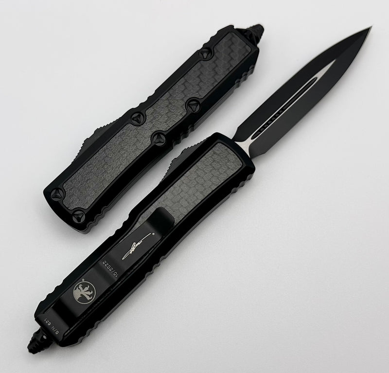 Microtech Daytona Double Edge Tactical w/ Carbon Fiber Inlays 126-1TCFIS