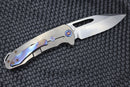 Medford Knife On Belay Tumbled S35 & Tumbled Handles w/ Flamed Hardware/Clip