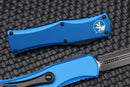 Microtech Hera Double Edge Black Full Serrated & Blue 702-3BL