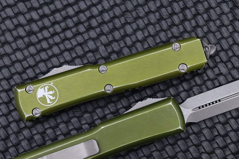 Microtech Ultratech Double Edge & Distressed OD Green 122-10DOD