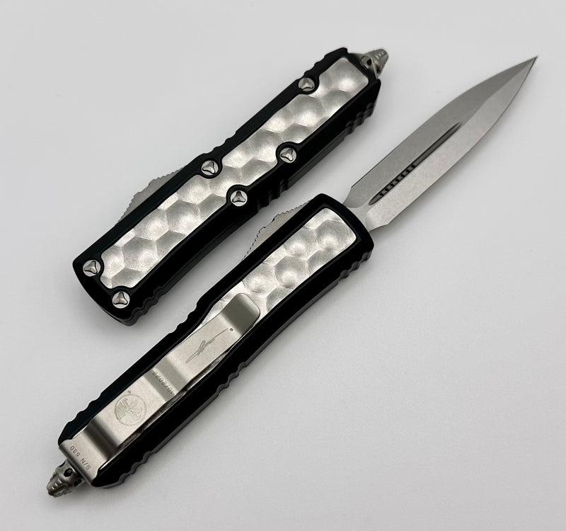 Microtech Daytona D/E Stonewash w/ Brute "Bubble" Inlays Signature Series 126-10BIS