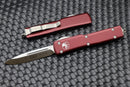 Microtech UTX-70 Single Edge Satin Standard & Merlot 148-4MR