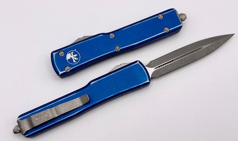 Microtech UTX-70 D/E & Distressed Blue 147-10DBL