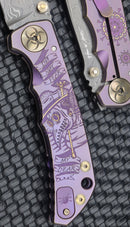 Spartan Blades Harsey Folder 2022 Special Edition Purple Plague Doctor & Damascus