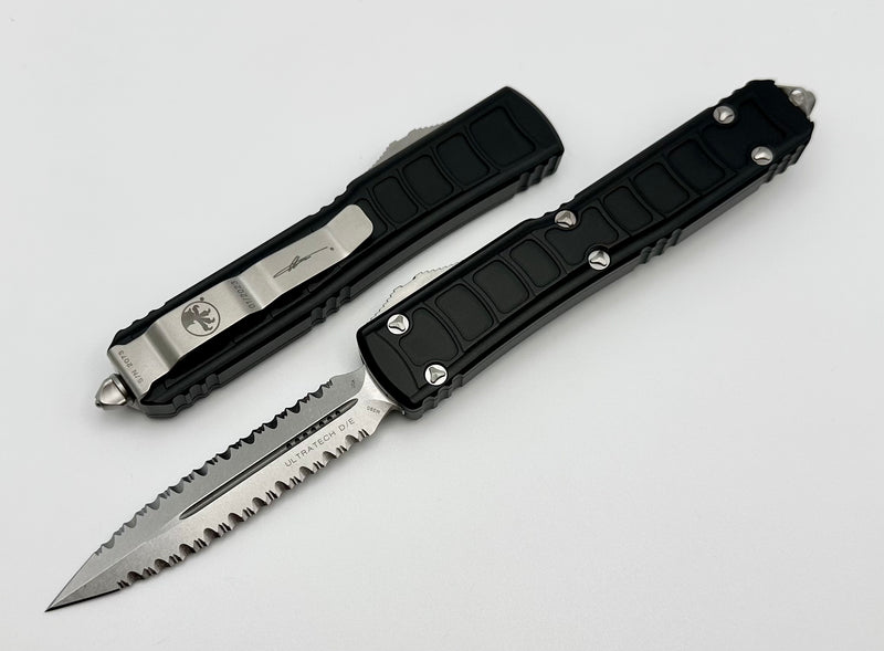Microtech Ultratech 2 II Double Full Serrated Stonewash Signature Series 122II-D12S