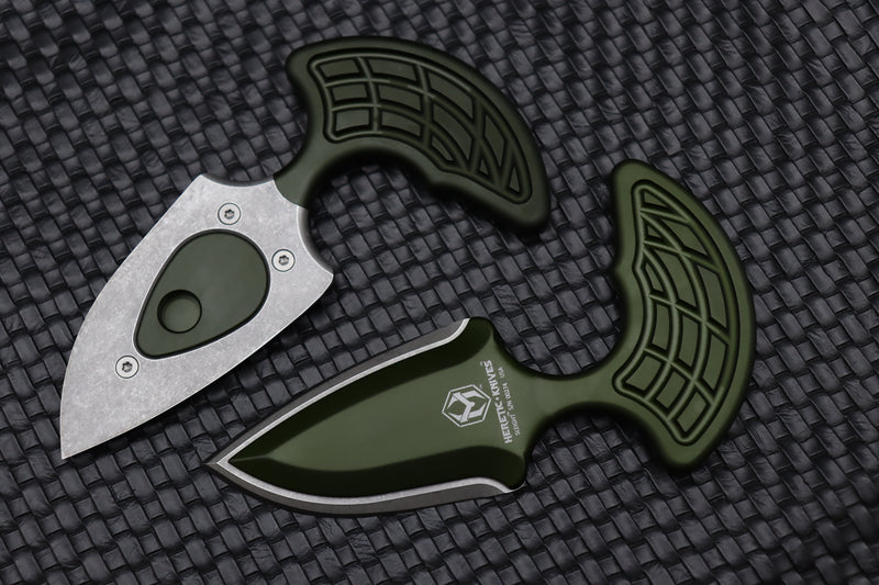 Heretic Knives Sleight Modular Push Dagger Green