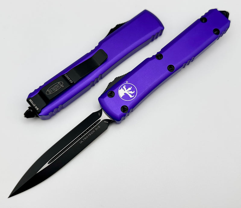 Microtech Ultratech Black Double Edge & Purple 122-1PU
