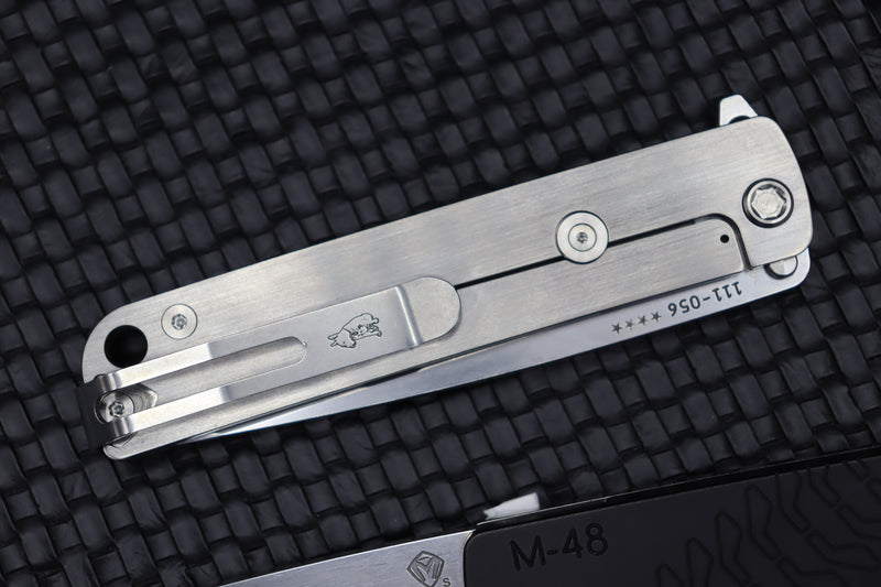Medford M-48 Black Aluminum Handle & S35VN Tumbled Blade
