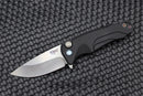 Medford Smooth Criminal Button Lock Black w/ Aqua Hardware/Clip & S35VN
