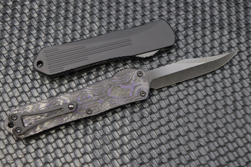 Heretic Knives Manticore E Bowie DLC & Purple Camo Carbon H026B-6A-PUCF