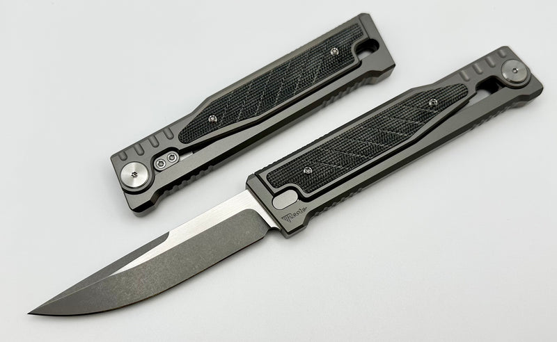 Reate EXO Exoskeleton Design Titanium/Black Micarta & CPM-3V Drop Point