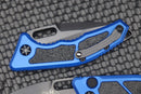 Heretic Knives Medusa Black Tanto & Blue Handle H011-4A-BLU