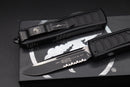 Microtech UTX-85 II Stepside 2 S/E Black Signature Series Partial Serrated 231II-2TS