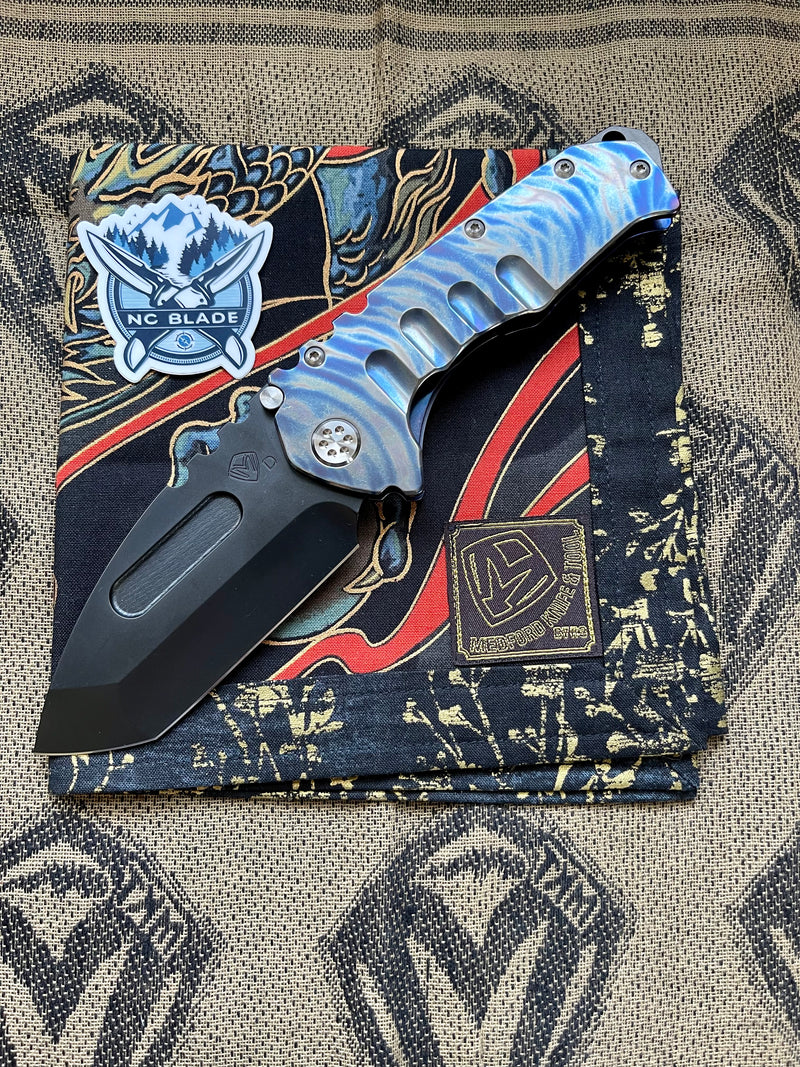 Medford Knife Praetorian T Flamed & Blue with D2 Tanto 103-010