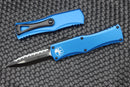 Microtech Hera Double Edge Black Full Serrated & Blue 702-3BL