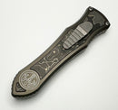 Hawk Designs Model C Titanium DLC Deadlock w/ Gold/Bronze Fat Carbon & Stonewash 20CV
