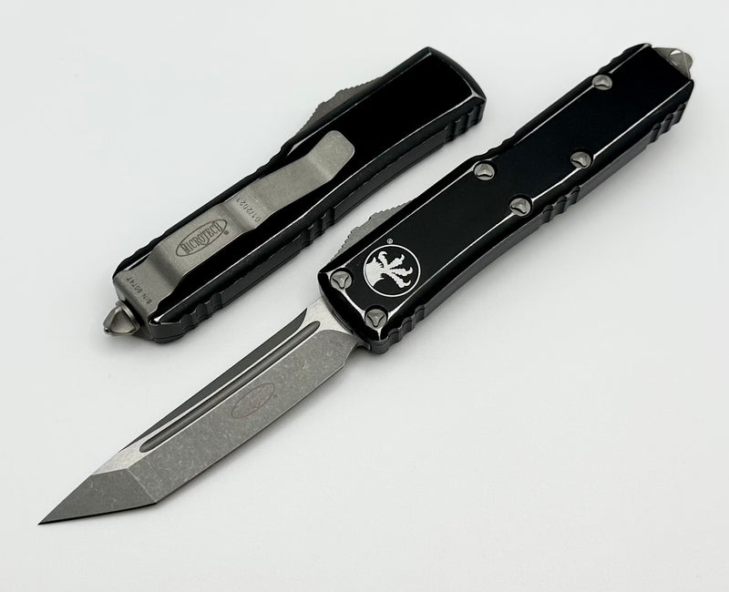 Microtech UTX-85 Tanto Apocalyptic Standard & Distressed Black 233-10DBK