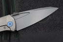 Jake Hoback Knives Summit Titanium w/ Blue Accents & M390 Stonewash
