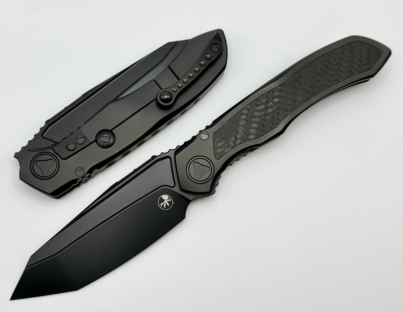 Microtech ANAX Titanium DLC Tanto M390 & Carbon Fiber Inlay 191C-1DLCTCFITI