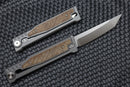 Reate EXO Exoskeleton Design Burlap Micarta Tanto
