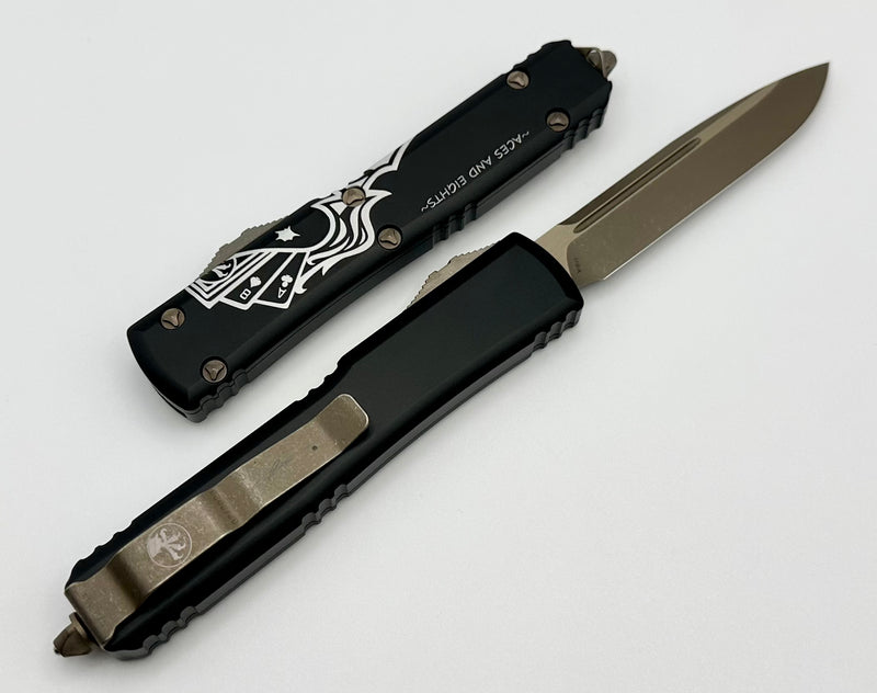 Microtech Ultratech S/E Bronze Apocalyptic Dead Man’s Hand Signature Series 121-13DMS