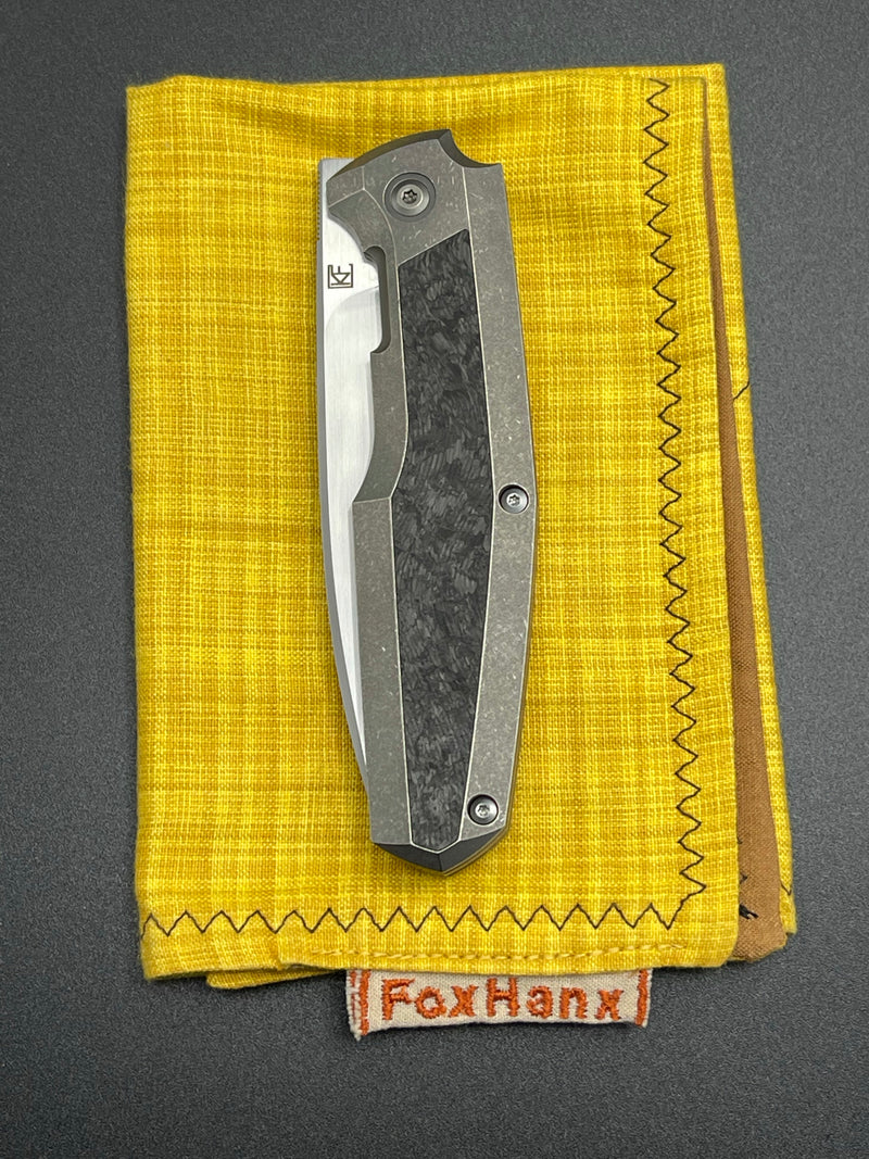 Custom Knife Factory FIF20 Titanium Handles with Carbon Fiber Inlay