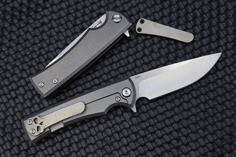 Chaves Knives Street Liberation Drop Point M390 Flipper & Titanium