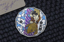 Custom Knife Factory Samurai Koi Titanium Engraved Coin