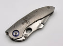 Marfione Custom Knives & Borka Blades Stitch w/ Two Tone Stonewashed Double Star Grind M390 &  Distressed Titanium