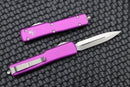 Microtech UTX-70 Double Edge Satin Standard & Violet 147-4VI