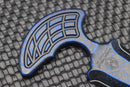 Heretic Knives Sleight Modular Push Dagger Battleworn Black Blade & Breakthrough Blue Handle H050-8A-BRKBLU