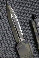 Microtech Combat Troodon OD Green Camo w/ Double Edge Full Serrated Camo  142-3OCS