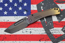 Medford Knife Slim Midi Tanto PVD S35 & Bronze/Violet Fade Handles w/ PVD Hardware & PVD Clip w/ Brushed Violet/Bronze Flats