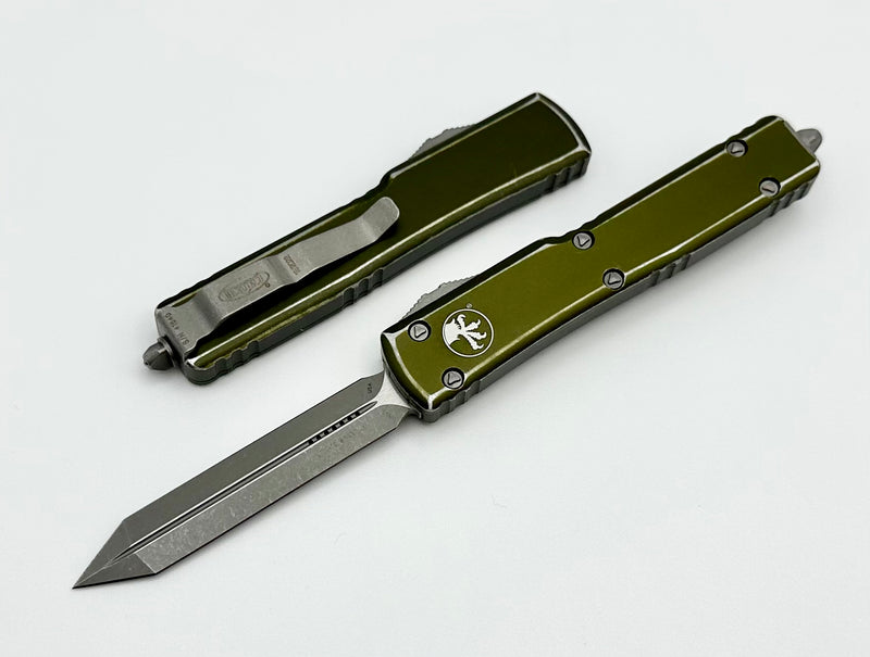 Microtech UTX-70 Spartan Apocalyptic Standard & Distressed OD Green 249-10DOD