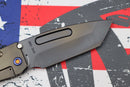 Medford Knife Slim Midi PVD S35 Tanto & PVD Handles w/ Flamed Hardware & Brushed/Flamed Clip