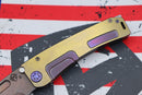 Medford Marauder H Violet Handles w/ Faced/Bronze Flats, Violet Hardware/Clip & S35VN Vulcan Drop Point