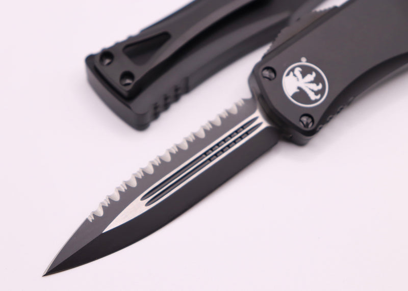 Microtech Hera Double Edge Black Fully Serrated Tactical 702-3T